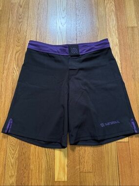 Sanabul Men’s Black No Gi Shorts- Purple Belt Rank